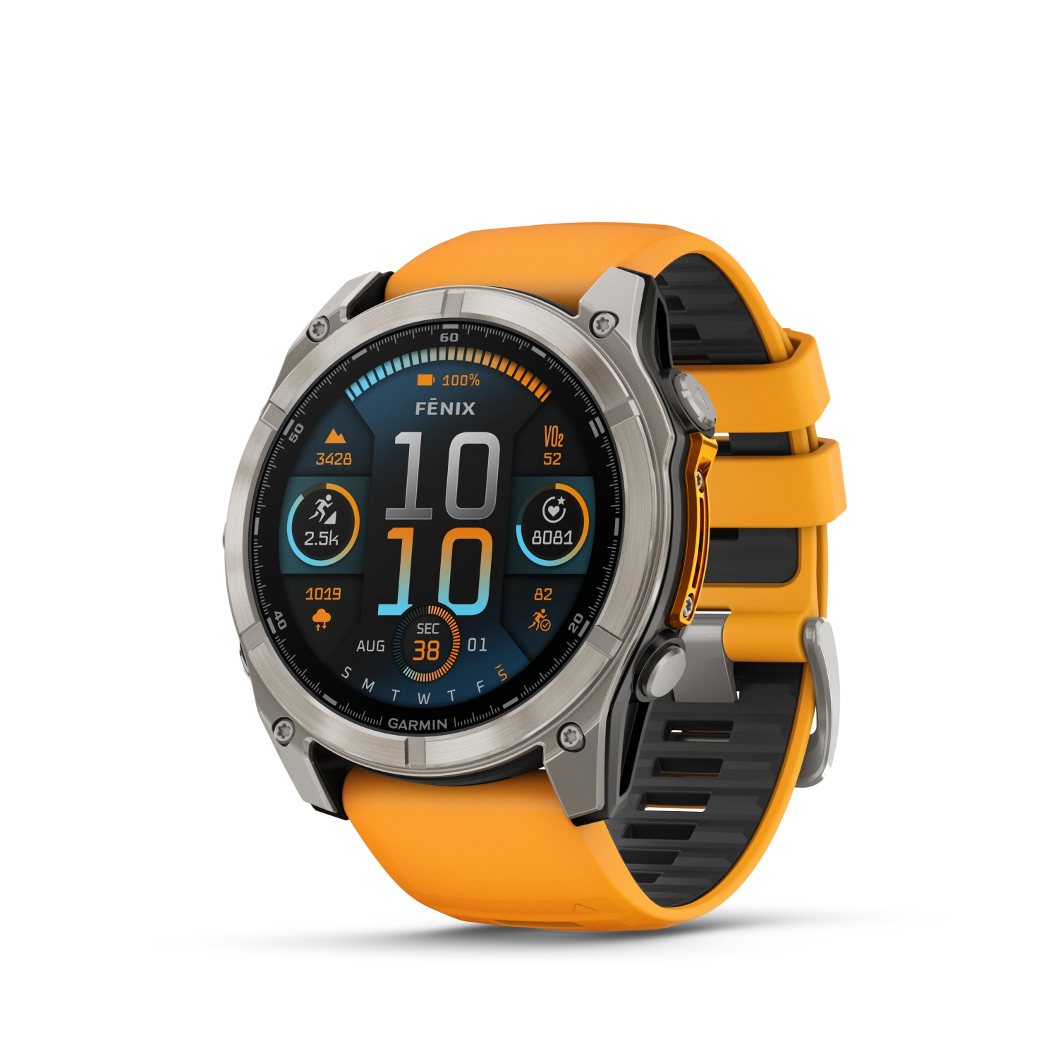 GARMIN FENIX 8 51mm sapphire amoled pomarańczowyTi