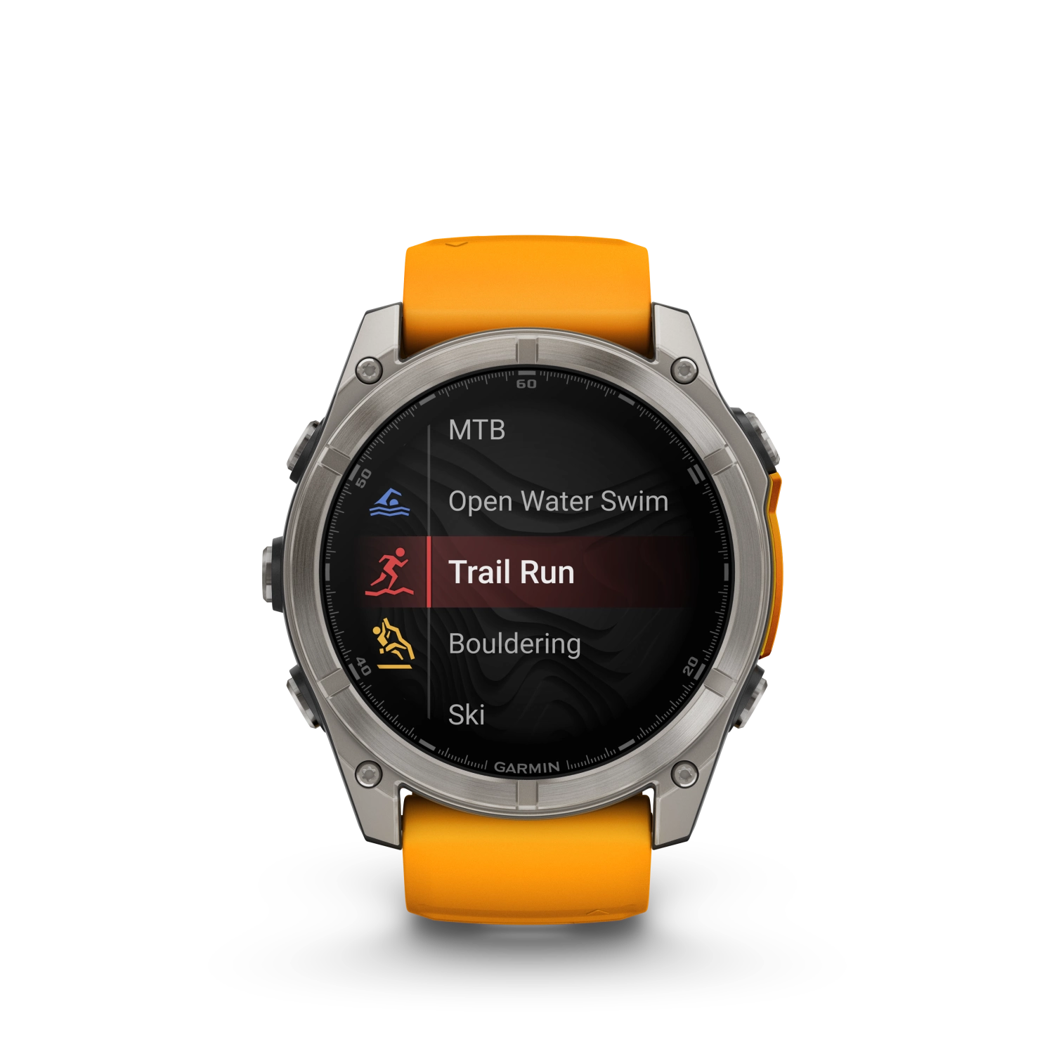 GARMIN FENIX 8 51mm sapphire amoled pomarańczowyTi - obrazek 3