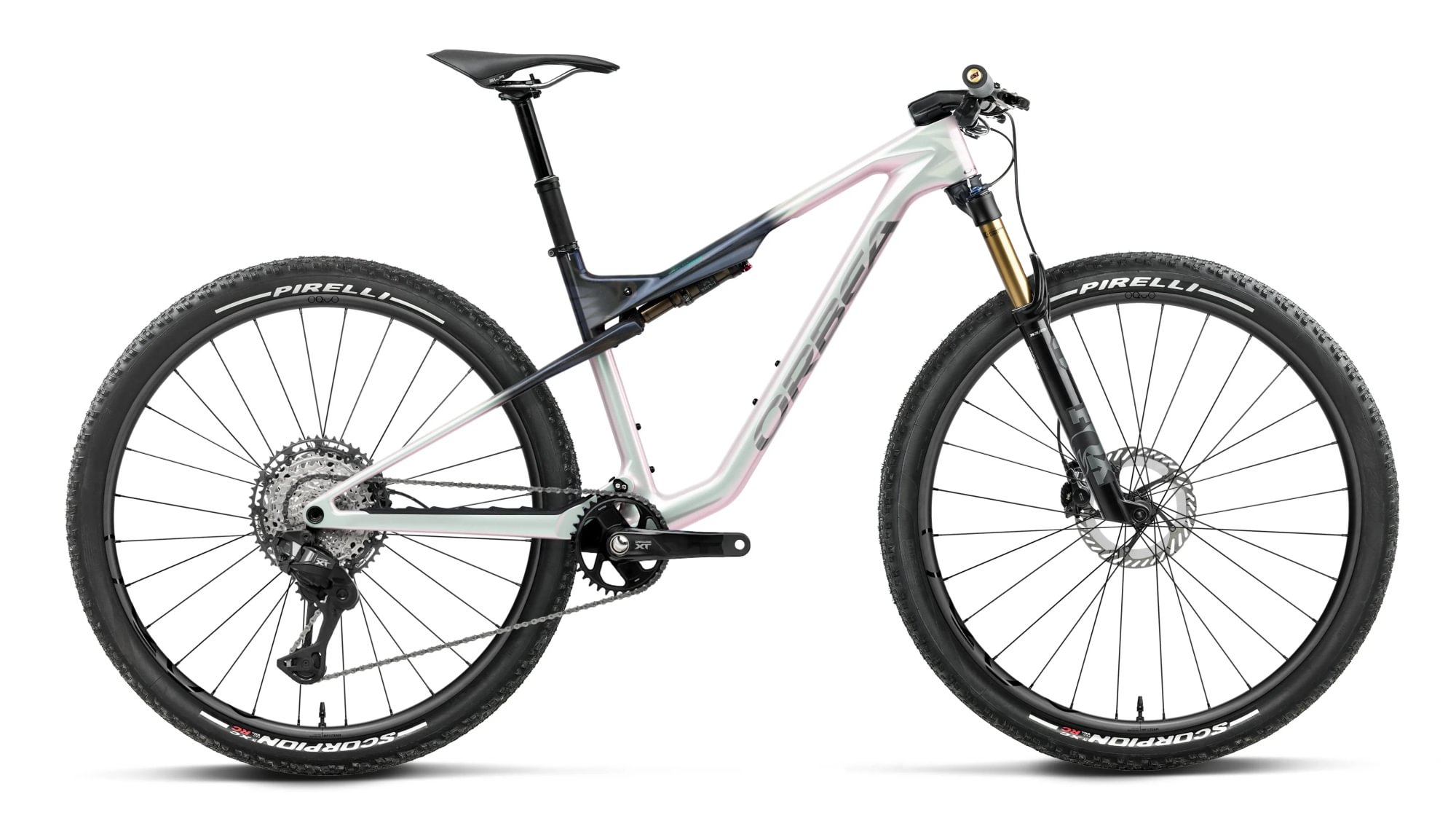 Orbea OIZ M-PRO Iris White - Seaweed Carbon View