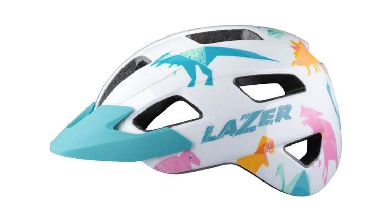 Kask rowerowy dziecięcy Lazer Lil'Gekko White Dino - obrazek 4
